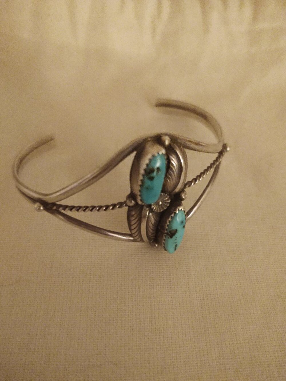 Sterling silver turquoise cuff bracelet
